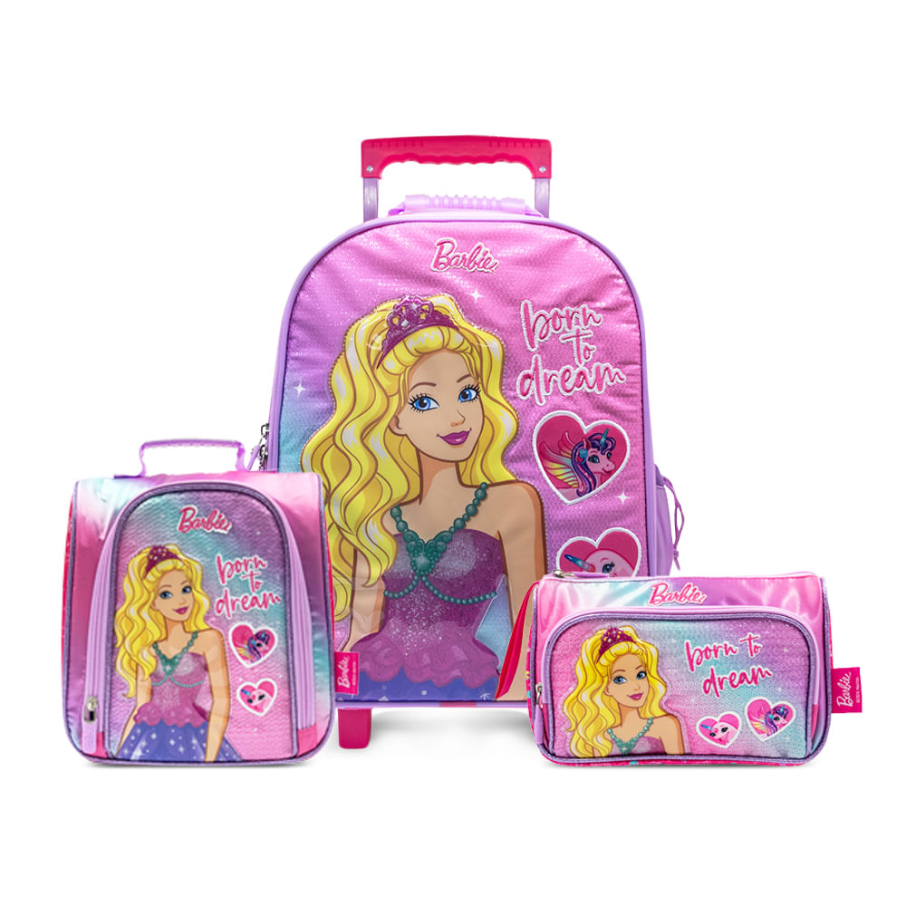 Con Ruedas Maleta Barbie Mochilas Escolares Mochilas De Barbie Con