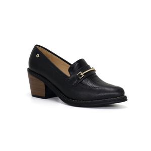 Zapatos Casuales de Cuero para Mujer PARISS KA24Q4-BIANC Negro