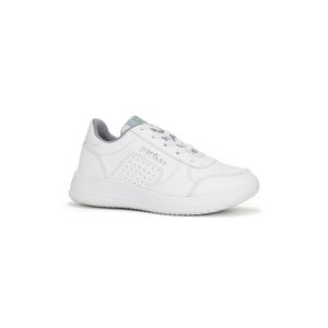 Zapatillas Escolar Cuero PARISS CE25Q1-195 Blanco/Plomo