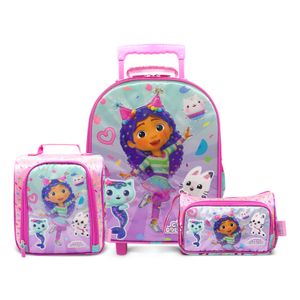 COMBO GABBY'S DOLLHOUSE Maleta + Lonchera + Cartuchera PREMIUM OFICIO 25.6GAD20006C