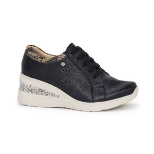 Zapato Casual De Cuero Para Mujer PARISS KA25Q1-SILA Negro