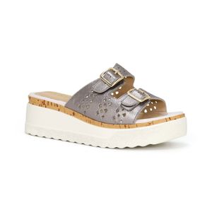 Sandalias Casual Cuero Pariss KA25Q4-ATTIS Plata Quemada